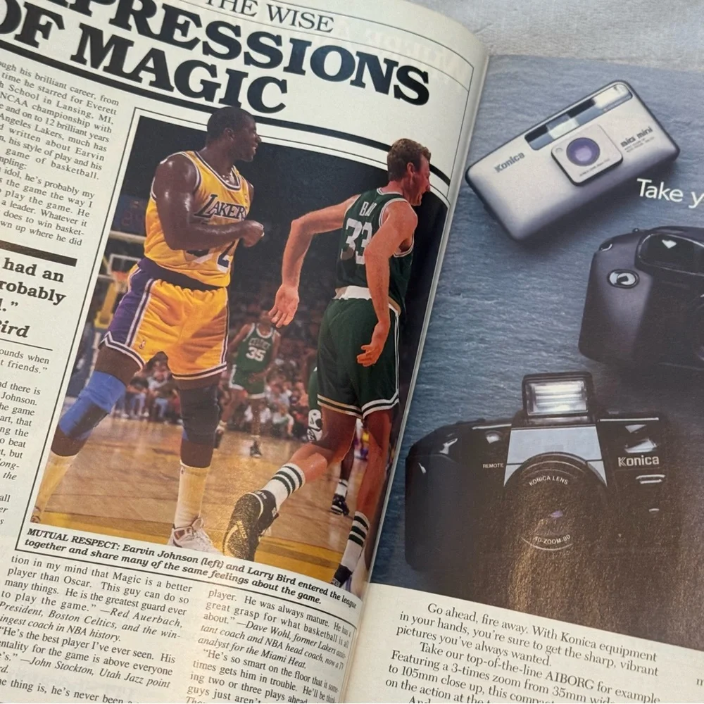 Hoop Magazine May 1992 Magic Johnson Tribute w/ Poster Lakers NBA - Picture 9 of 11